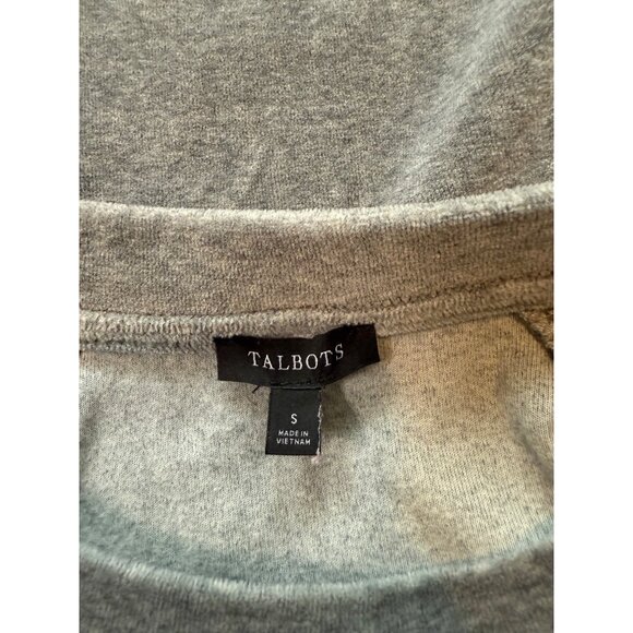 Talbots Gray Pullover Sweatshirt Soft Long Sleeve Comfy Casual Size S - Picture 6 of 8